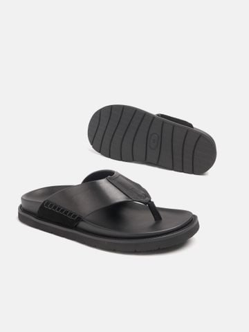 Đen##Dép da nam Mulgati 2283-15