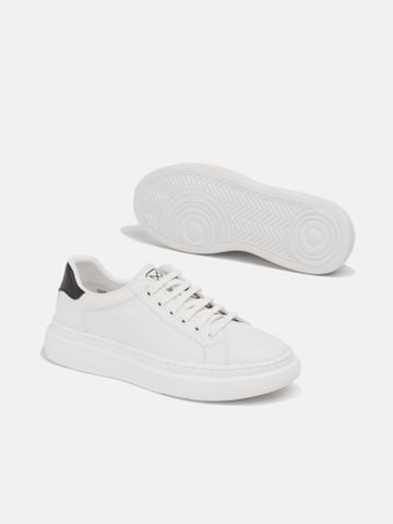 Trắng##Giày thể thao nam Mulgati Leather Sneaker 3225-11
