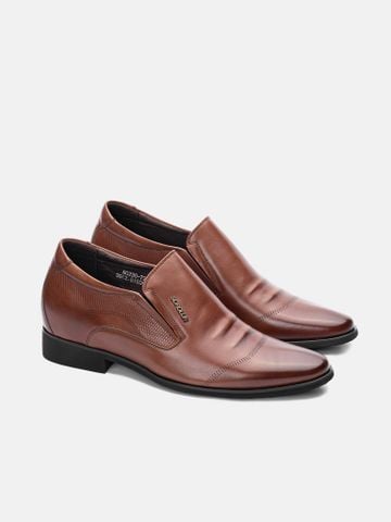 Nâu##Giày đế cao nam Basic Loafer  - NG230-72