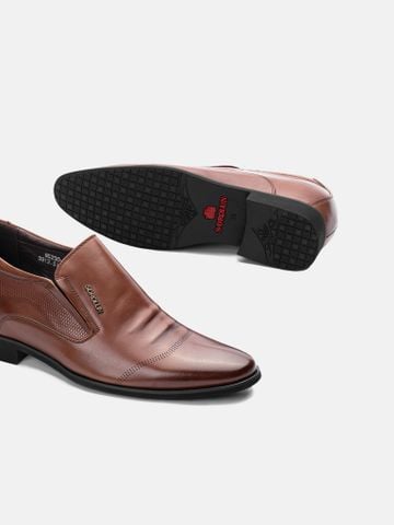 Nâu##Giày đế cao nam Basic Loafer  - NG230-72