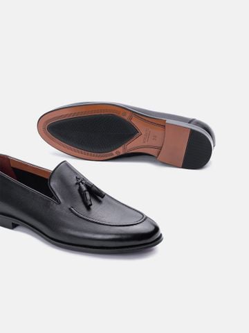 Đen##Giày lười nam Mulgati Tasseled Loafer - f228a