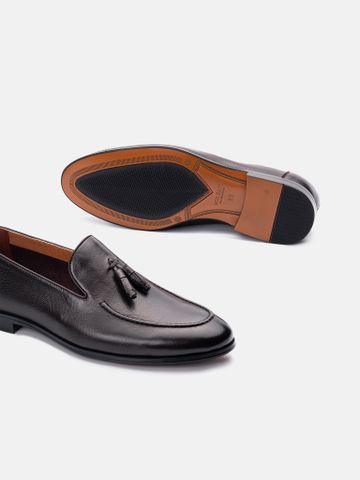 Nâu##Giày lười nam Mulgati Tasseled Loafer - f228a