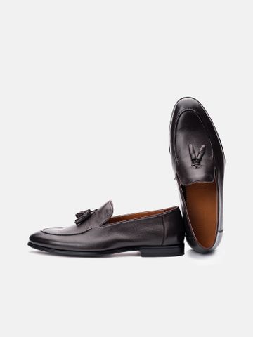 Nâu##Giày lười nam Mulgati Tasseled Loafer - f228a