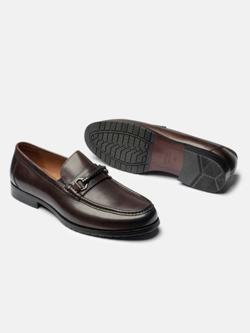 Nâu##Giày lười nam Mulgati Horsebit Loafer - f727a