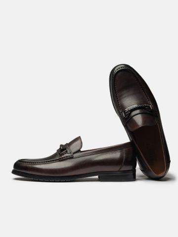 Nâu##Giày lười nam Mulgati Horsebit Loafer - f727a