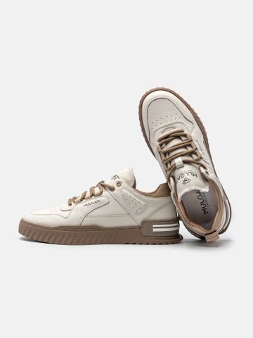 Trắng##Giày thể thao nam Mulgati Leather Sneaker - 22603
