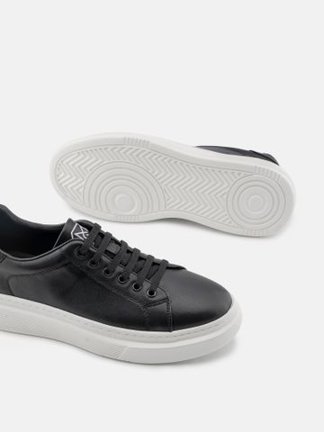 Đen##Giày thể thao nam Mulgati Leather Sneaker 3225-11