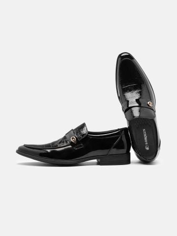 Đen bóng##Giày lười nam Loafer - N52515