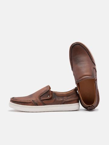 Nâu##Giày thể thao nam Mulgati Slip on - 1653-2