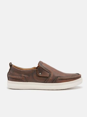 Nâu##Giày thể thao nam Mulgati Slip on - 1653-2