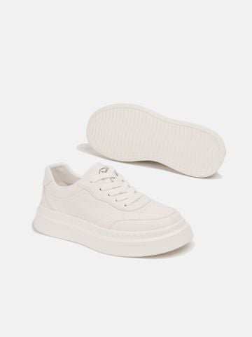 Trắng##Giày thể thao nam Mulgati Leather Sneaker B116