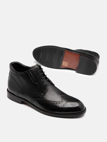 Đen##Giày cao cổ nam Mulgati Wingtip Boots - YS971X