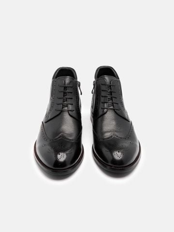 Đen##Giày cao cổ nam Mulgati Wingtip Boots - YS971X