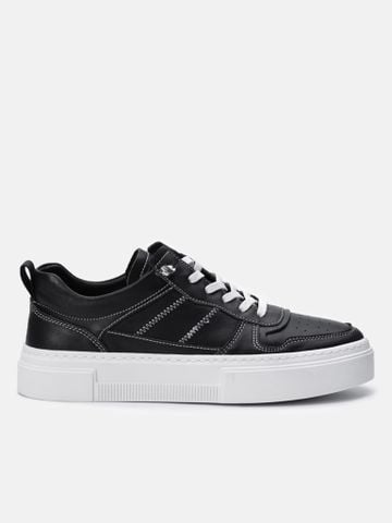 Đen##Giày thể thao nam Mulgati Leather Sneaker - F23305