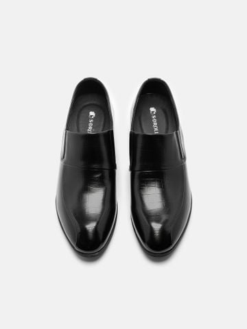 Đen##Giày đế cao nam Basic Loafer - NGW018