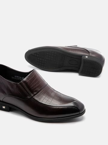 Nâu##Giày đế cao nam Basic Loafer - NGW018