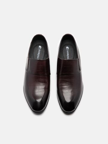 Nâu##Giày đế cao nam Basic Loafer - NGW018