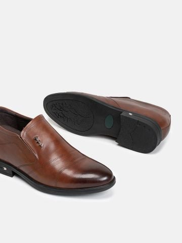 Nâu##Giày đế cao nam Basic Loafer - NGW002-1