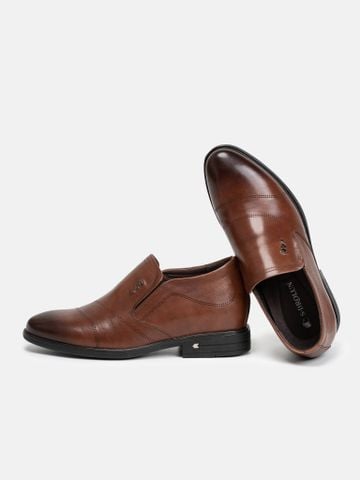 Nâu##Giày đế cao nam Basic Loafer - NGW002-1