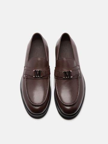 Nâu##Giày lười da Mulgati F1266A