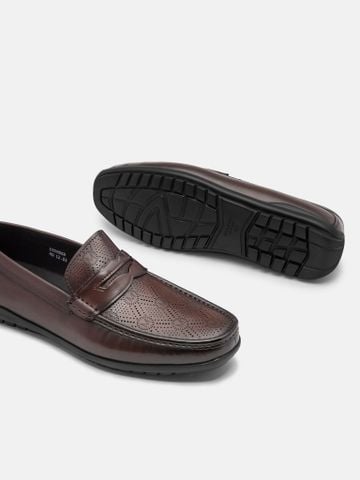 Nâu##Giày lười da Mulgati Moccasin - DZ0855A