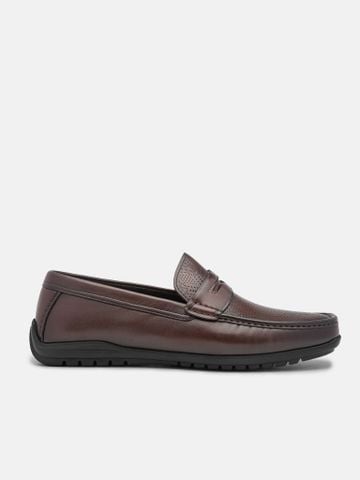 Nâu##Giày lười da Mulgati Moccasin - DZ0855A