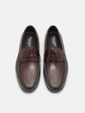 Nâu##Giày lười da Mulgati Moccasin - DZ0855A