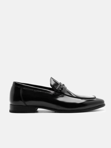 Đen bóng##Giày lười nam Mulgati Horsebit Loafer - 1026A-1