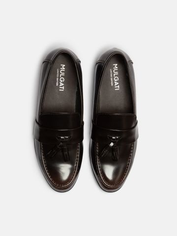 Nâu đen##Giày lười nam Mulgati Tassel Loafer - 6917