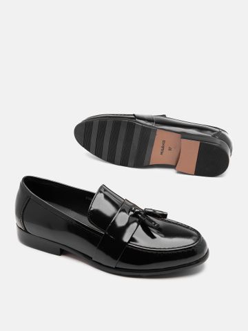 Đen bóng##Giày lười nam Mulgati Tassel Loafer - 6917