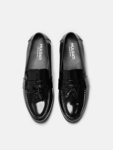 Đen bóng##Giày lười nam Mulgati Tassel Loafer - 6917