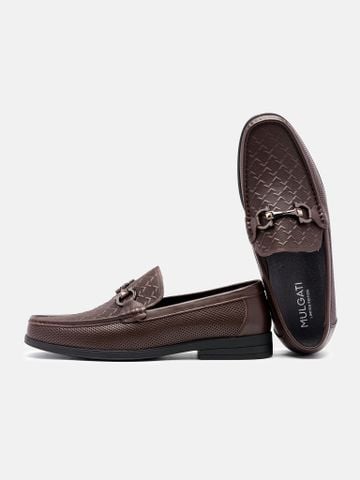 Nâu##Giày lười nam Mulgati Horsebit Loafer - f268-8