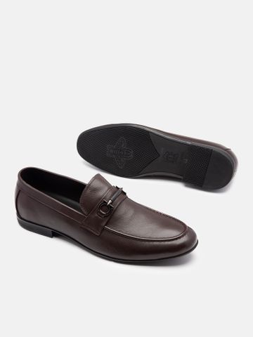 Nâu##Giày lười nam Mulgati Horsebit Loafer - F662-A17