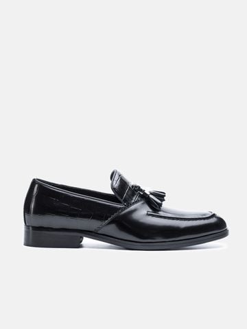 Đen bóng##Giày lười nam Mulgati Tassel Loafer - ND4662