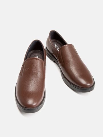 Nâu##Giày lười nam Mulgati Basic Loafer - R255