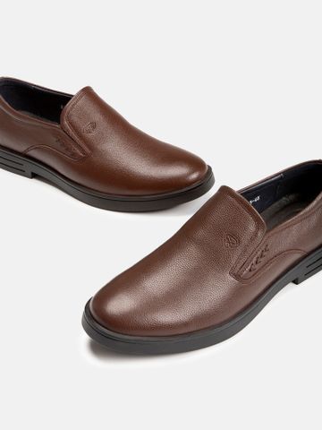 Nâu##Giày lười nam Mulgati Basic Loafer - R255