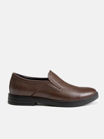 Nâu##Giày lười nam Mulgati Basic Loafer - R255