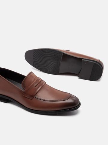 Nâu##Giày lười nam Mulgati Penny Loafer - X90878