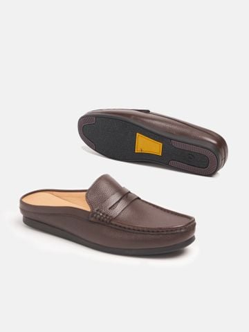 Nâu##Giày sục nam Mulgati Penny Mules Shoes - A16739