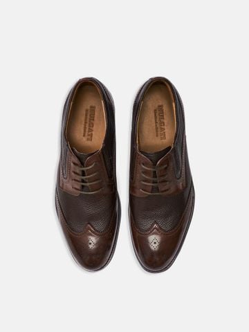Nâu##Giày tây nam Mulgati Wingtips Derby - 5408A