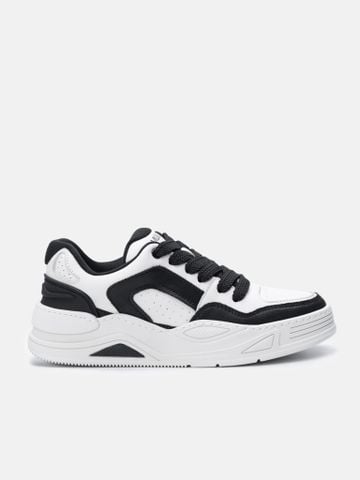 Trắng Đen##Giày thể thao nam Mulgati Leather Sneaker - 5998