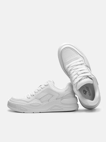 Trắng##Giày thể thao nam Mulgati Leather Sneaker - 5998