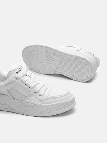 Trắng##Giày thể thao nam Mulgati Leather Sneaker - 5998