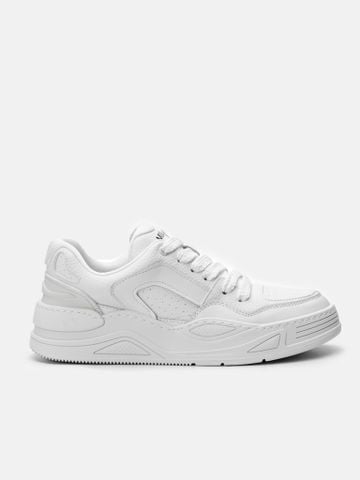Trắng##Giày thể thao nam Mulgati Leather Sneaker - 5998