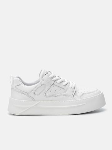 Trắng##Giày thể thao nam Mulgati Leather Sneaker - 7583
