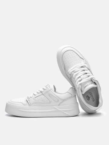 Trắng##Giày thể thao nam Mulgati Leather Sneaker - 7583