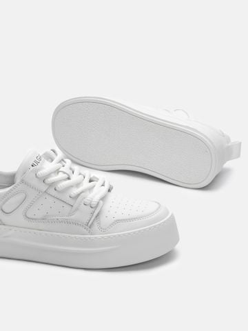 Trắng##Giày thể thao nam Mulgati Leather Sneaker - 7583