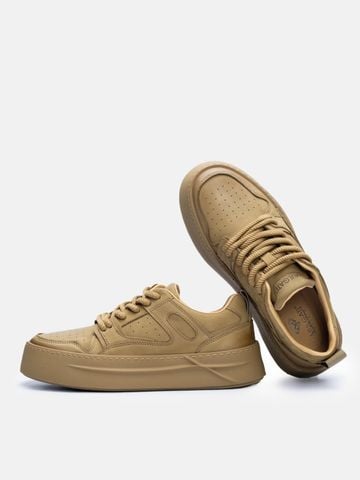 Nâu vàng##Giày thể thao nam Mulgati Leather Sneaker - 7583