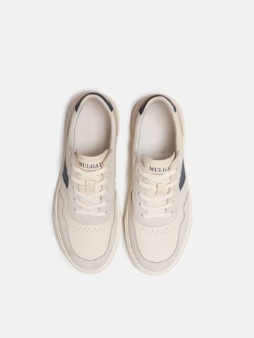 Trắng##Giày thể thao nam Mulgati Leather Sneaker HX37A