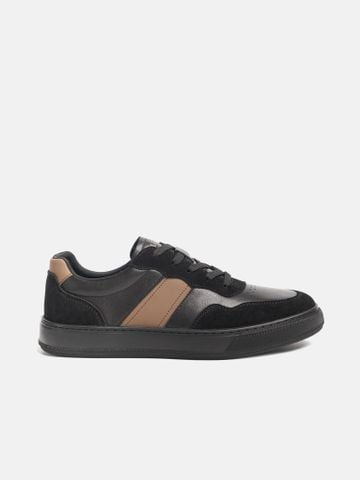 Đen##Giày thể thao nam Mulgati Leather Sneaker HX37A